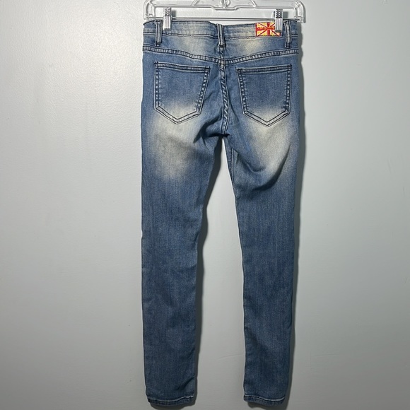 • Machine Pour Neuf Mode Blue Skinny Jeans - Picture 8 of 16